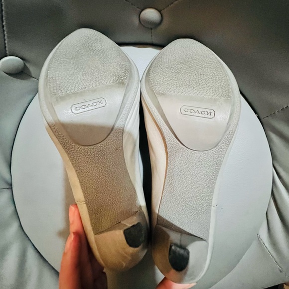 Coach leather contrasting suede upper ankle booties -sz 8.5 - Picture 7 of 8